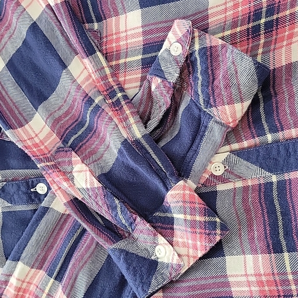 Rails blue flannel long sleeve shirt size women's size small - Picture 15 of 15